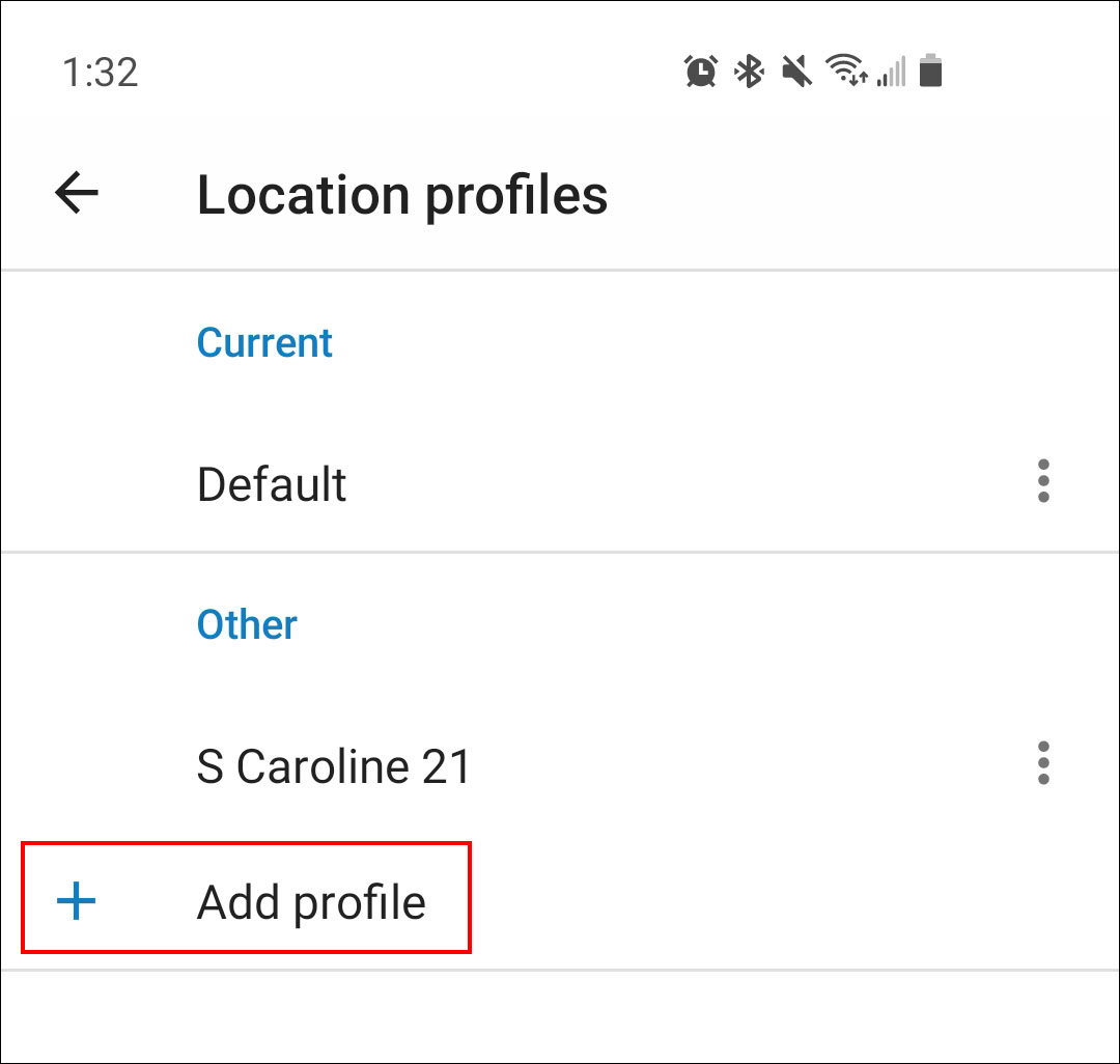 Add Profile.