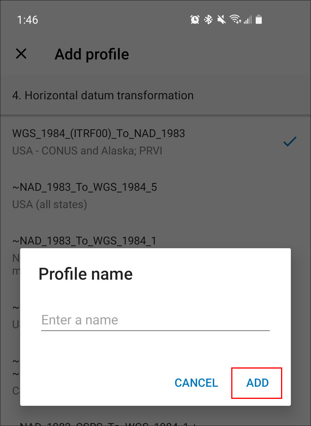 Profile Name.